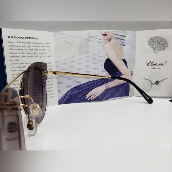 👑Chopard🏆 Limited  Edition🆙 Sunglasses Model SCHC42S 24K GP Plated‼️ - Picture 15 of 16